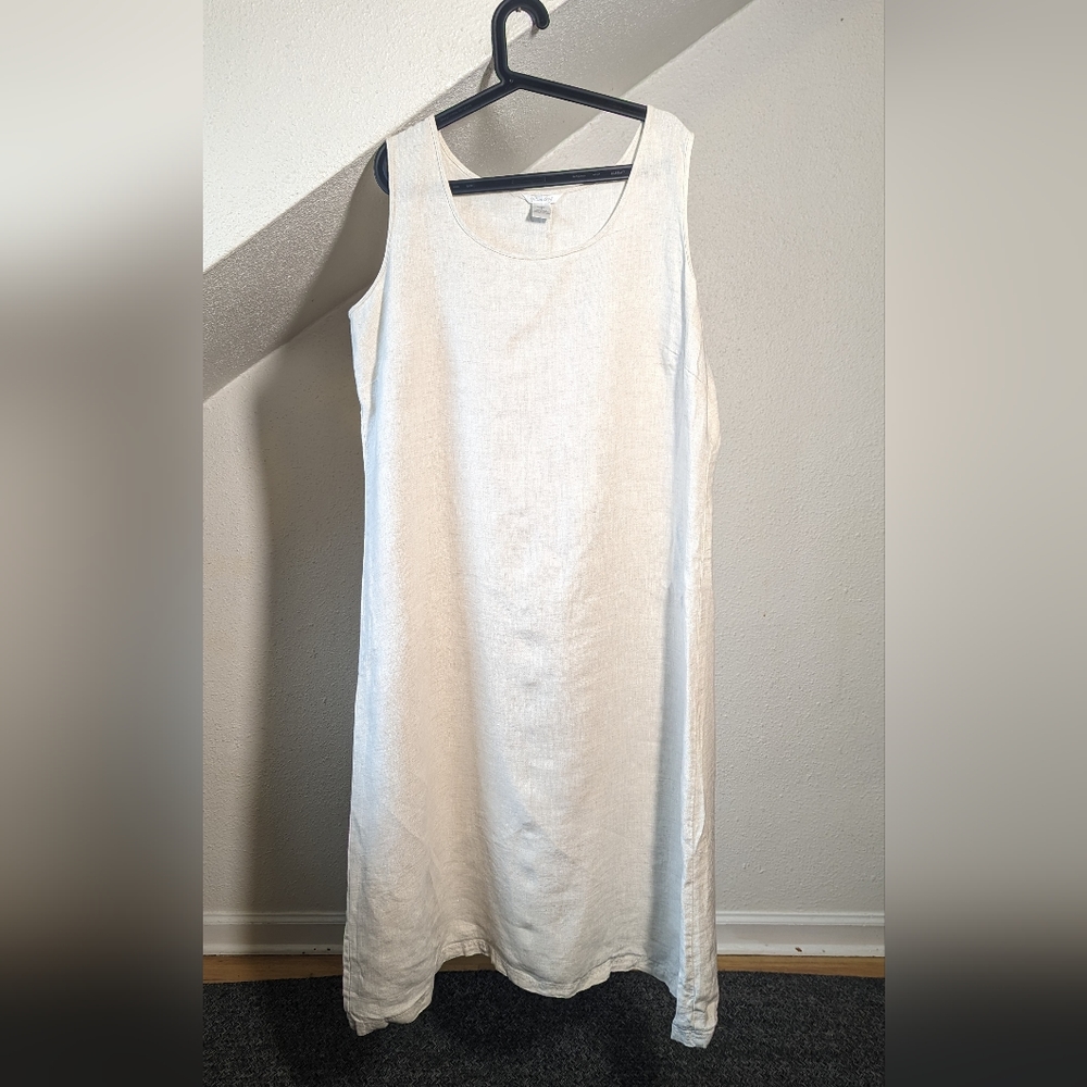 Gillian Grey size 16 linen maxi dress